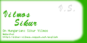 vilmos sikur business card